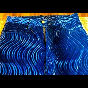 Vintage Blue Velvet Pants size 34